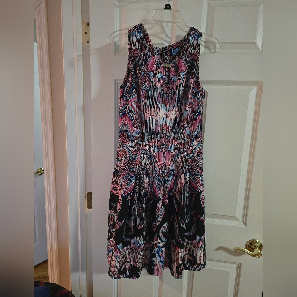 Dress Barn A-Line Print Sleeveless Dress
